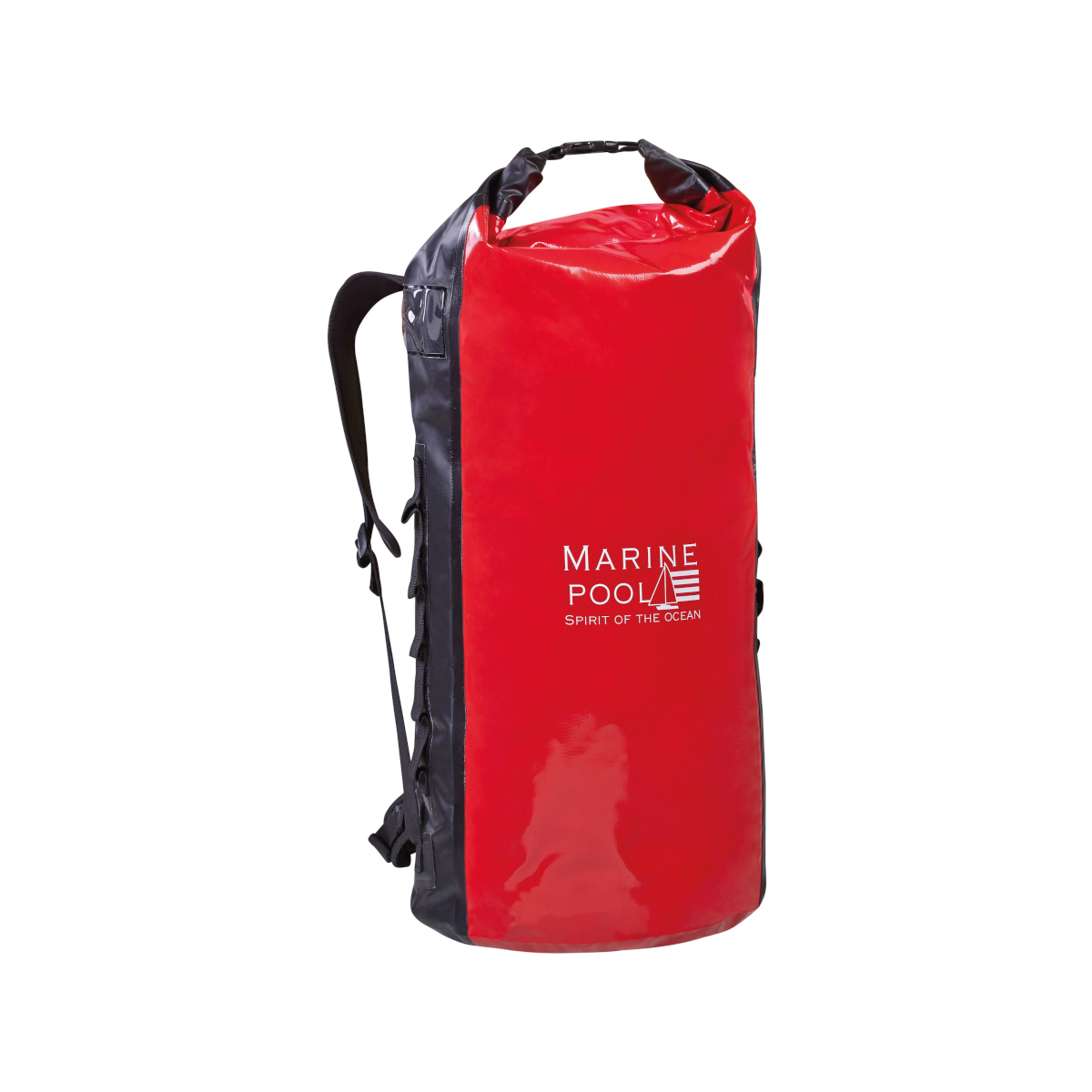 Marinepool Drybag 8 sac à dos étanche - rouge/noir, 62 L