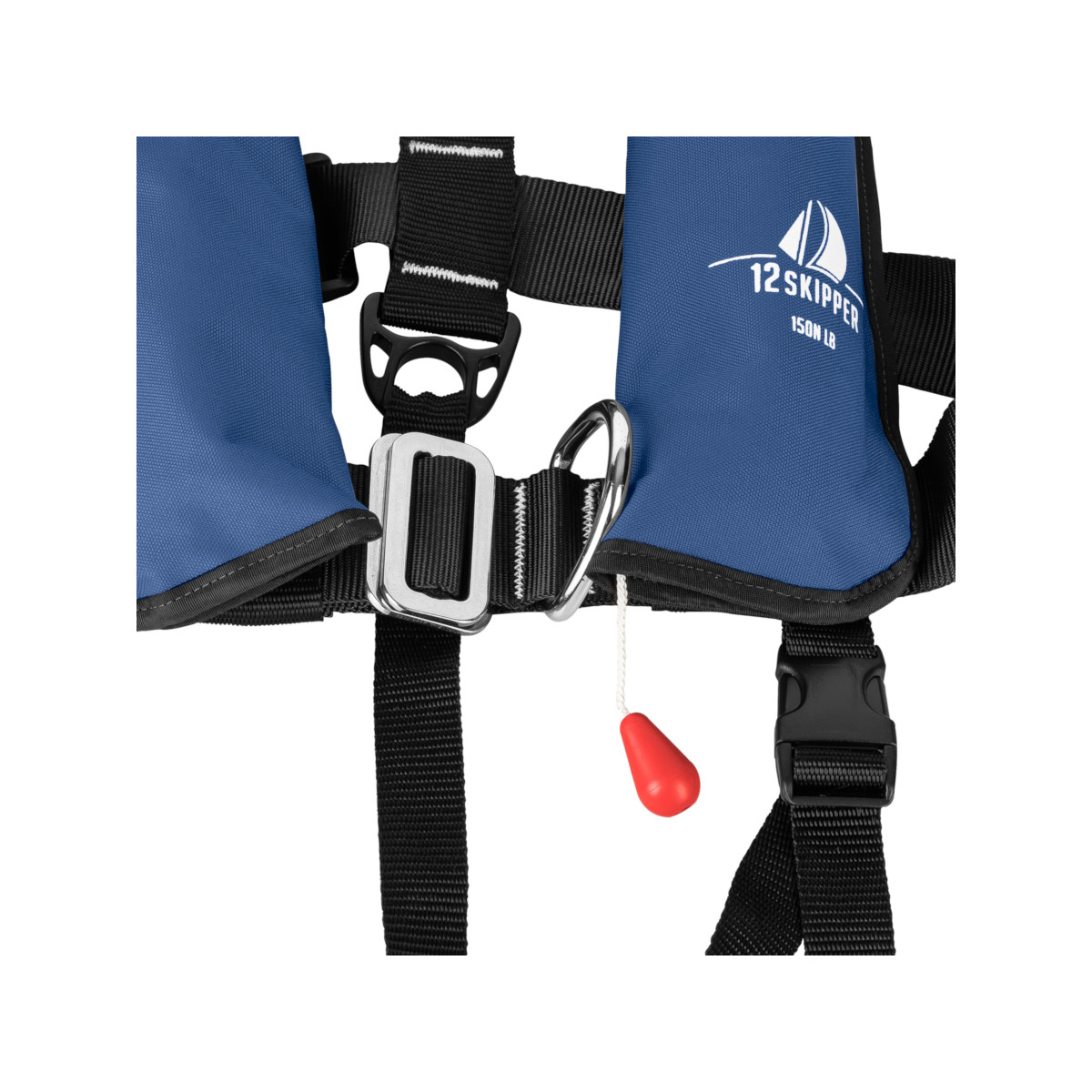 12skipper gilet de sauvetage automatique pour enfants 150N ISO avec harnais - bleu marine
