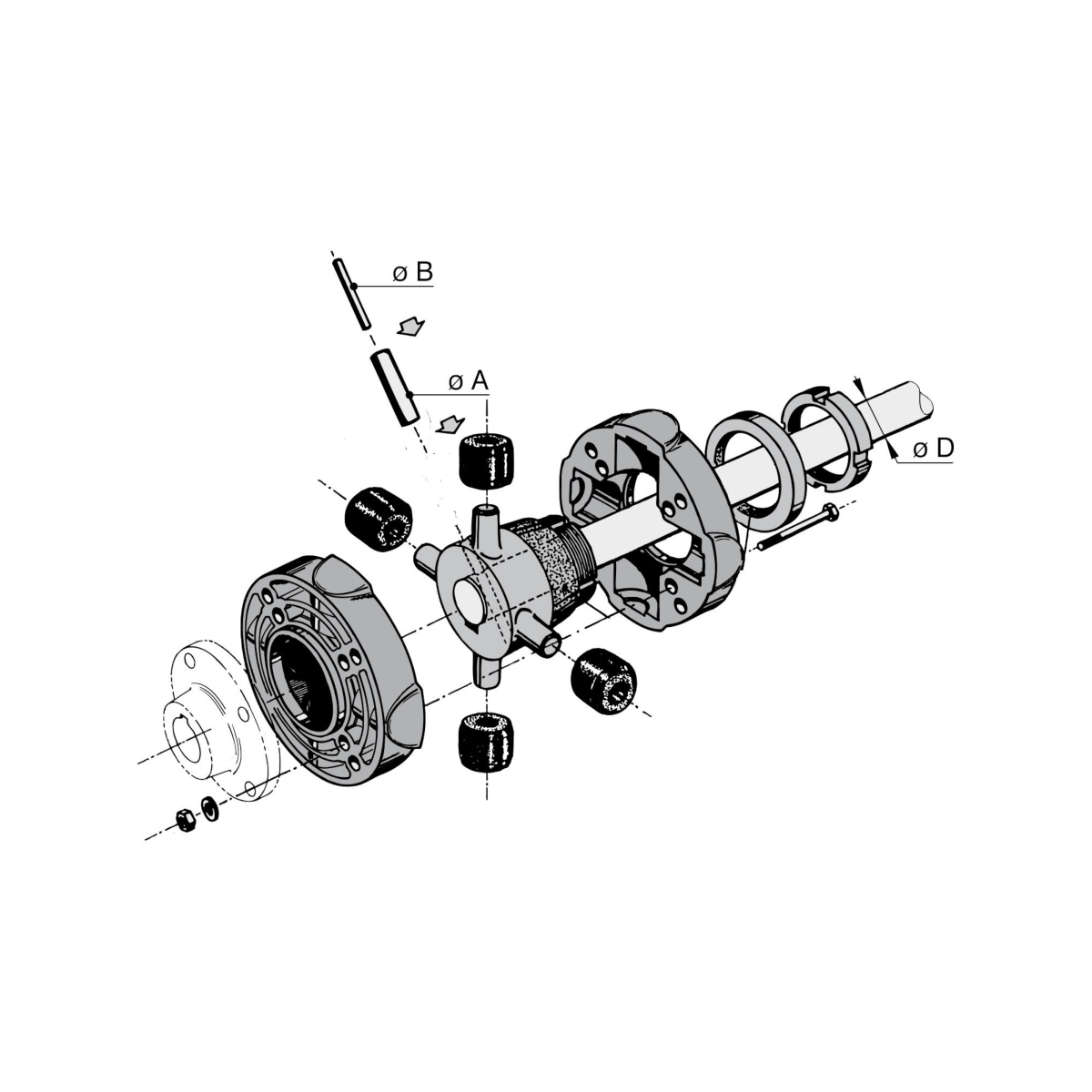 Vetus accouplement type 6 - ø35 mm