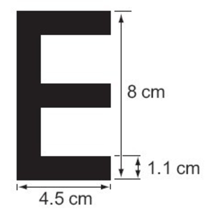 Plastimo lettre blanche h=8cm pr coque souple-t