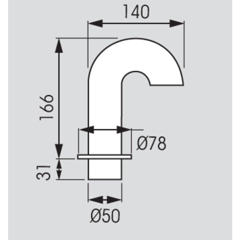 Plastimo passe cable inox 316 d50xht166m