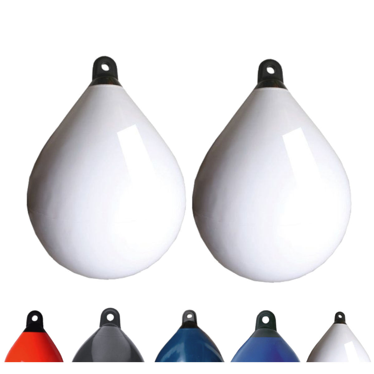Lot de 2 pare-battages sphériques Majoni, diamètre 35 cm, blanc