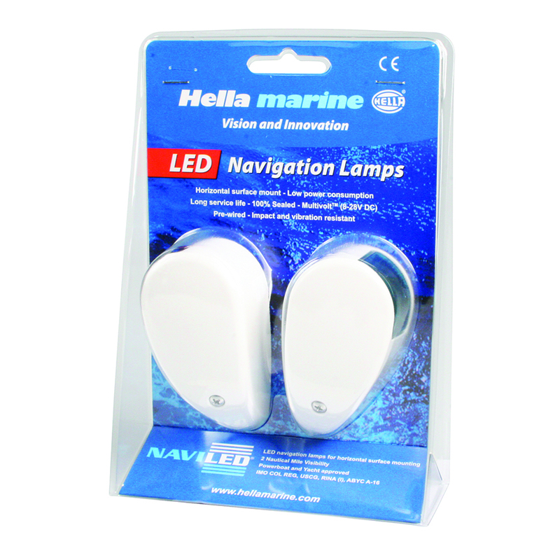 Hella Lanterne de montage sur pont bâbord/tribord (BB/SB)